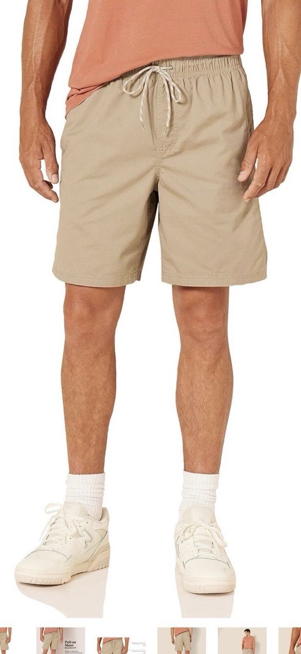 Amazon Essentials Men's Drawstring Walk Short Khaki XXL Big Khaki